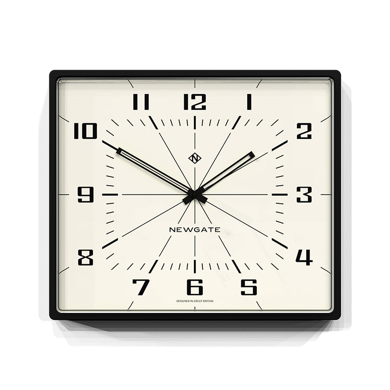 Box Office Wall Clock, D42cm, Black/Cream-0