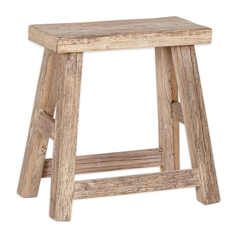 Ibo Reclaimed Wood Low Stool, Natural-1