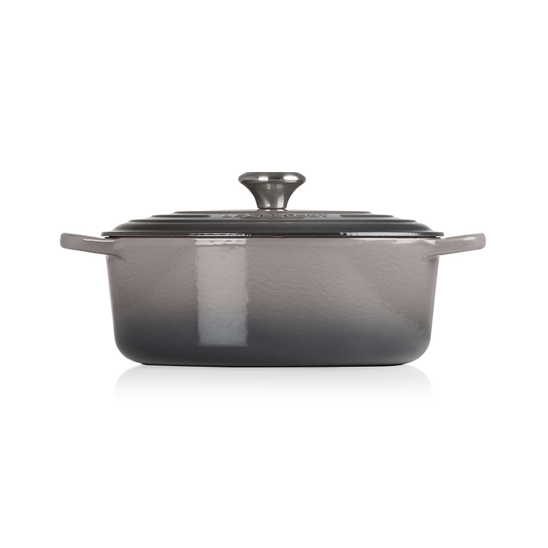 Signature Cast Iron Oval casserole, 29cm - 4.7 litre, Flint-4