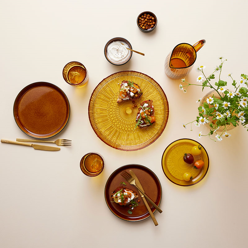 Kusintha Serving Dish, D30cm, Amber-3