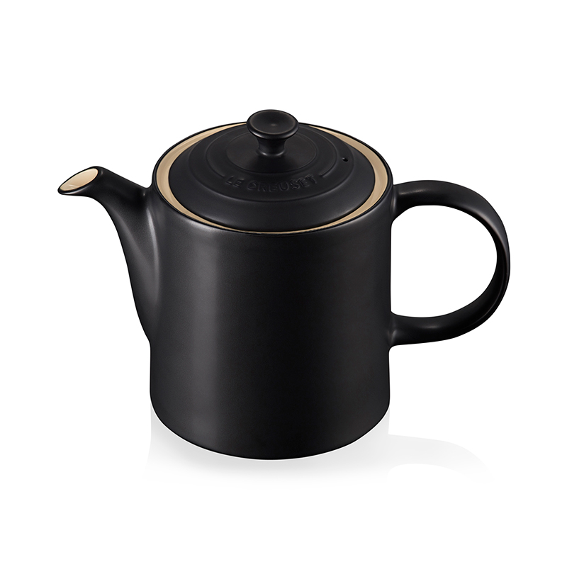 Stoneware Grand teapot, 1.3 litre, Satin Black-1