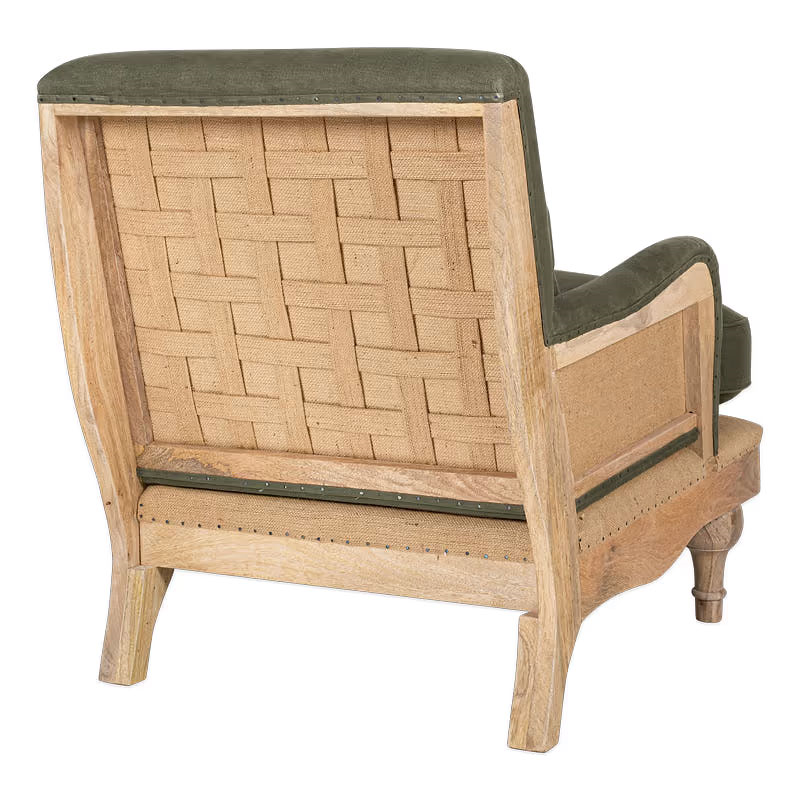 Abe Linen Armchair, Olive-9