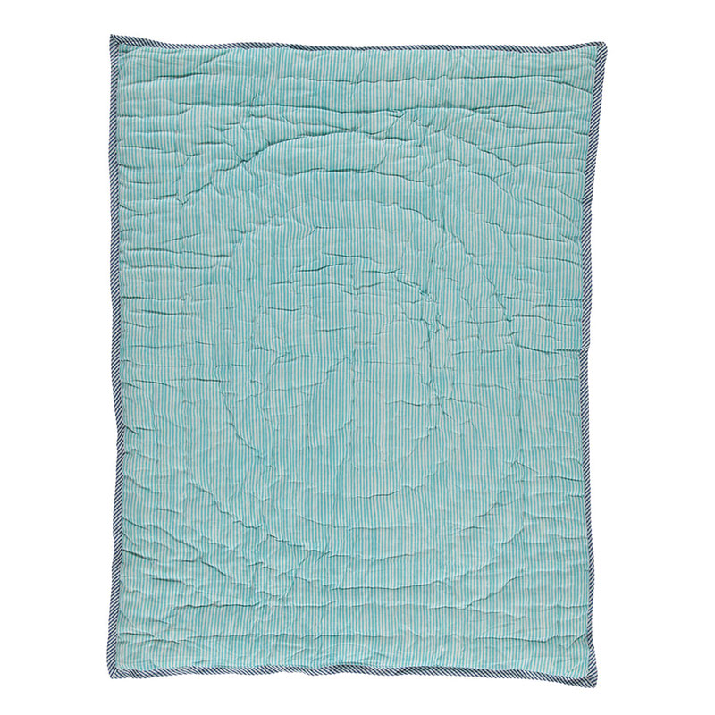 Elephant Double Quilt, Turquoise-2