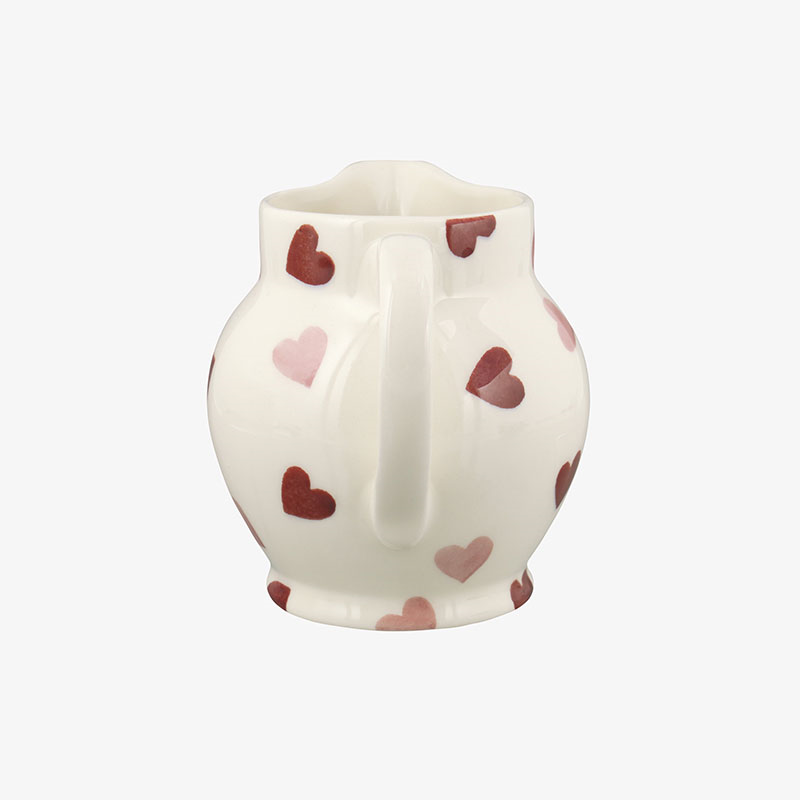 Pink Hearts Jug, 315ml, Cream-2