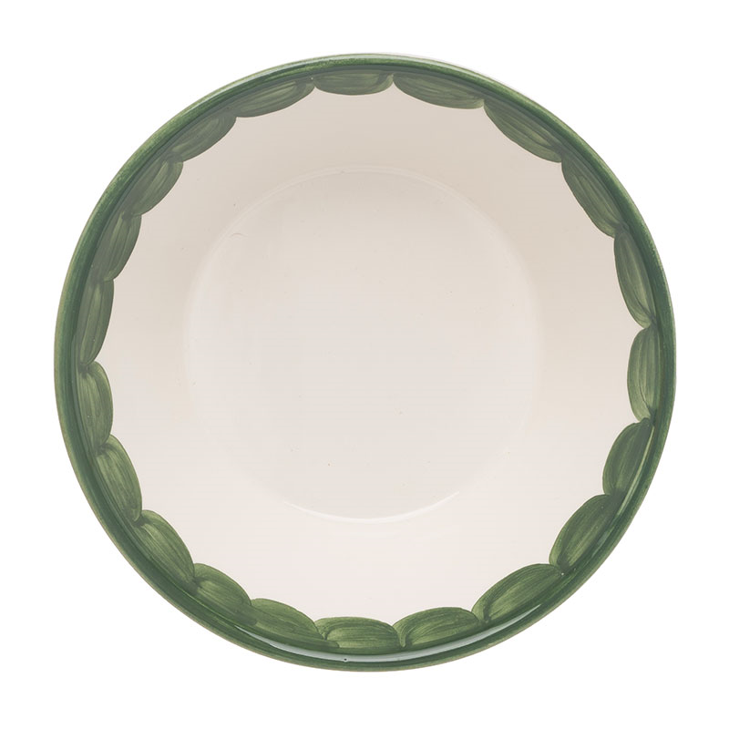 Scallop Bowl Set of 2, D16cm, Green-1