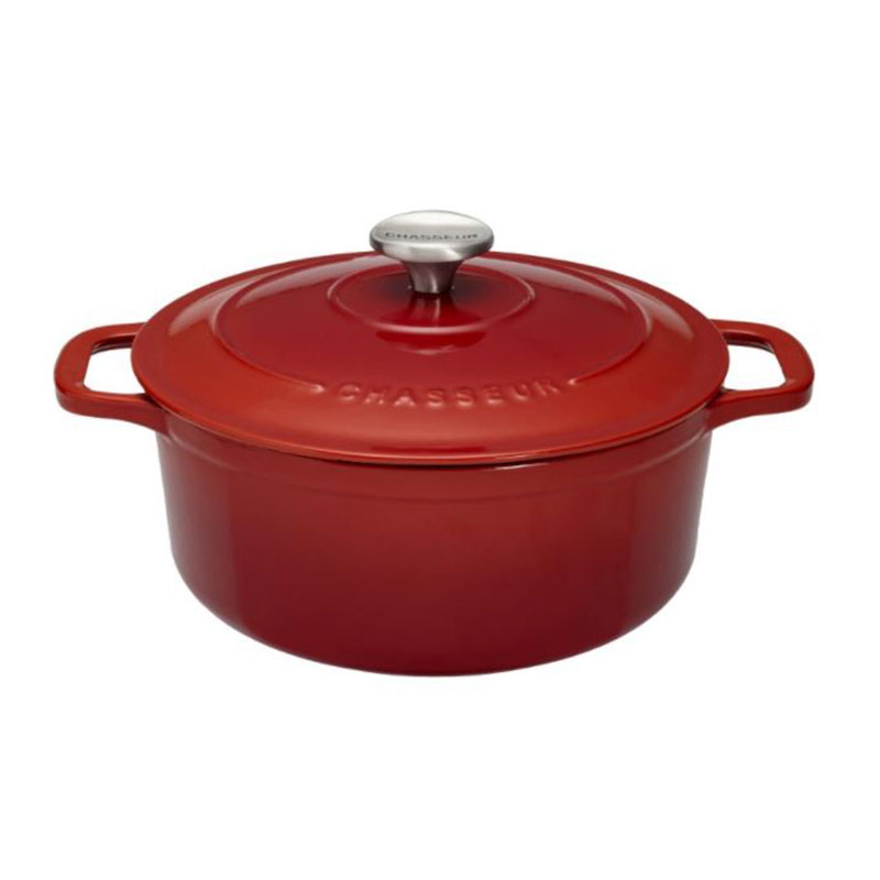 Chasseur Round Casserole Dish, 6.3ltr, Chilli Red-0