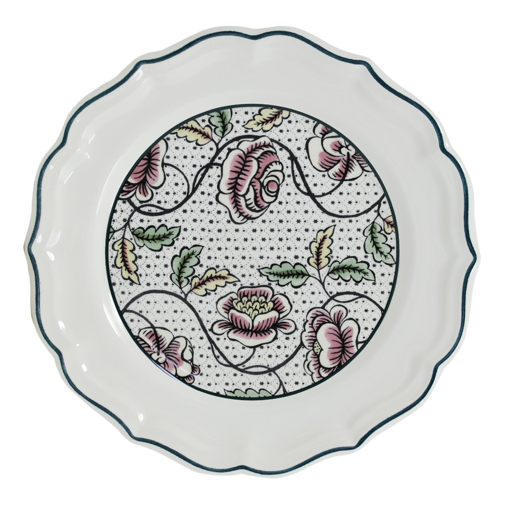 Dominoté - Roses Dessert plate, 23cm-0