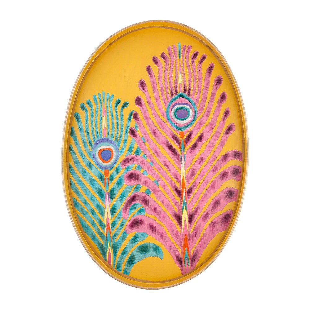 Matthew Williamson Iron Oval tray, Yellow-0