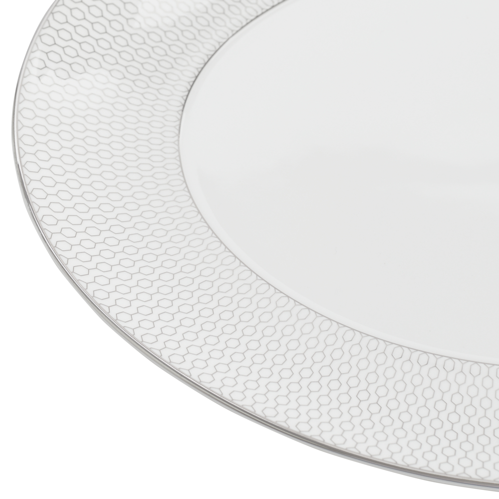 Gio Platinum Oval Platter, 28 x 33cm, Platinum-3