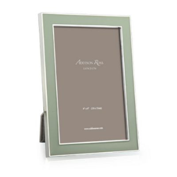 Photograph Frame, Enamel & Silver, Pale Sage-0