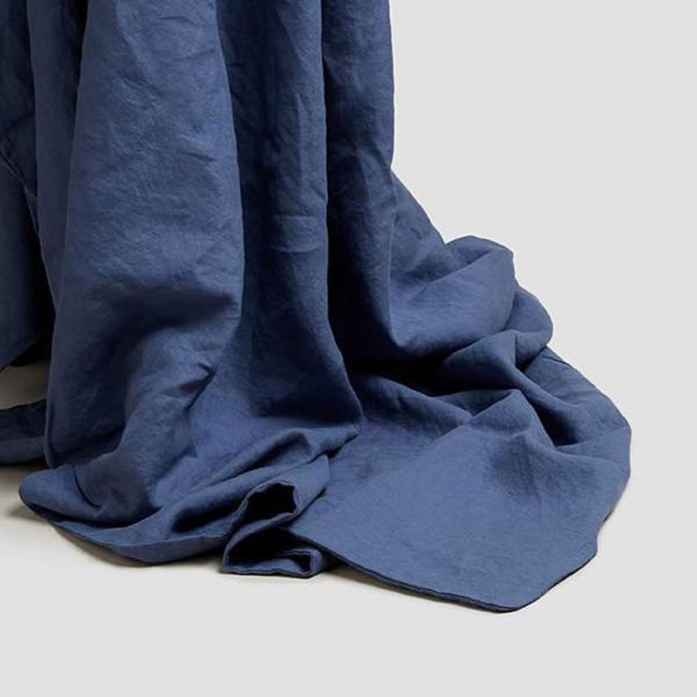 Blueberry Linen Duvet Cover, Super King-4