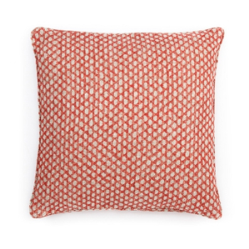 Cushion, Red Wicker, Square, Large, 54cm-0