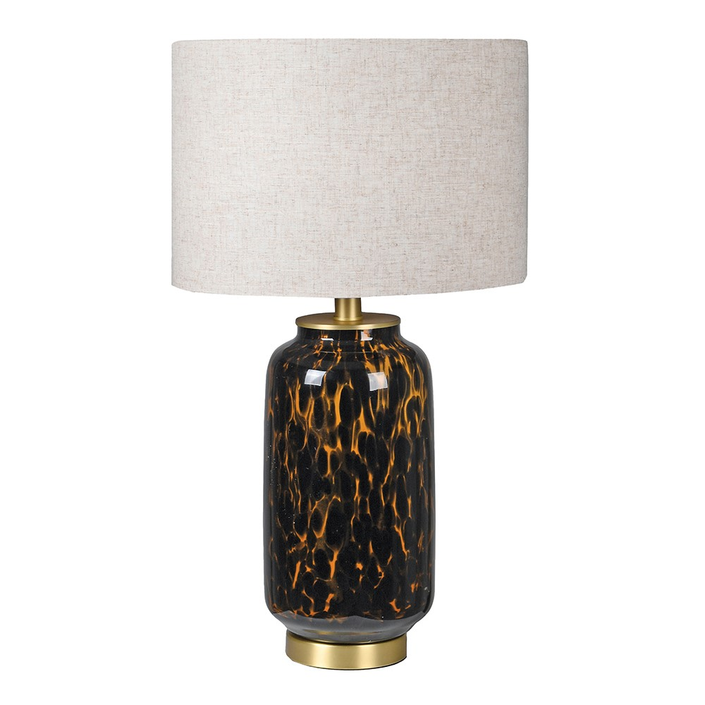 Glass Table Lamp, H70cm, Tortoiseshell-0