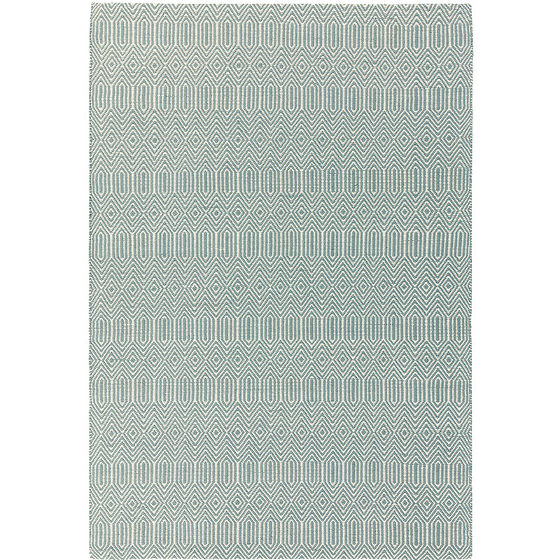 Sloan ethnic flatweave runner, 200 x 300cm, Duck Egg-0