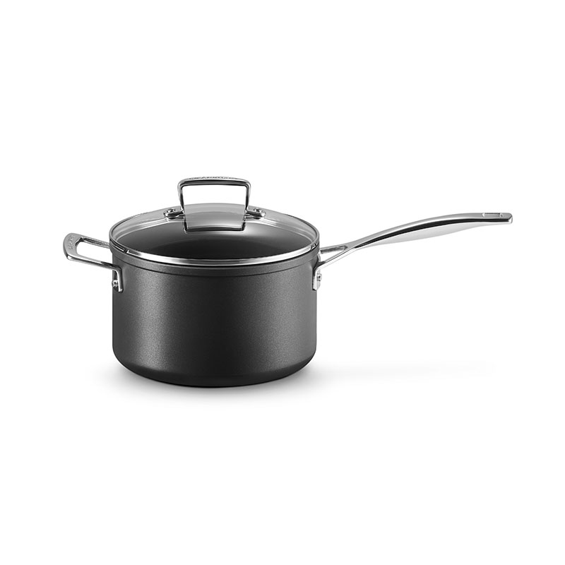 Toughened Non-Stick Saucepan With Lid - 20cm-1