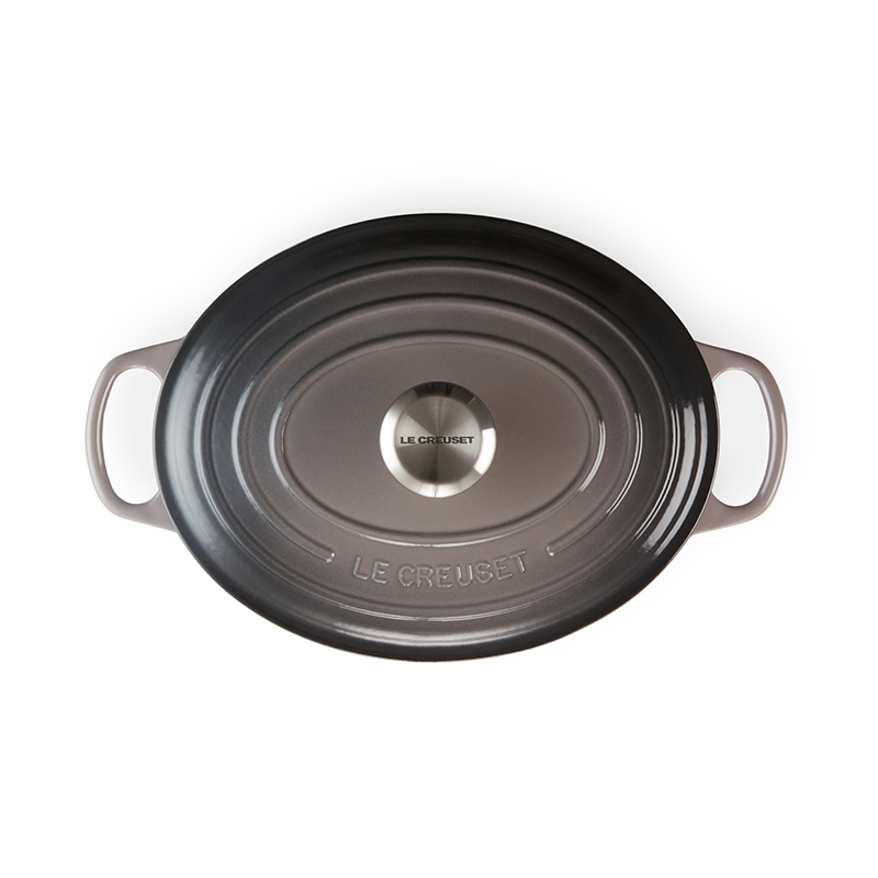 Signature Cast Iron Oval casserole, 29cm - 4.7 litre, Flint-1