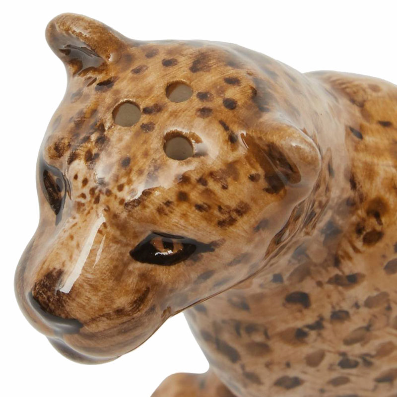 Leopard Salt & Pepper Shakers, H9cm, Yellow-2