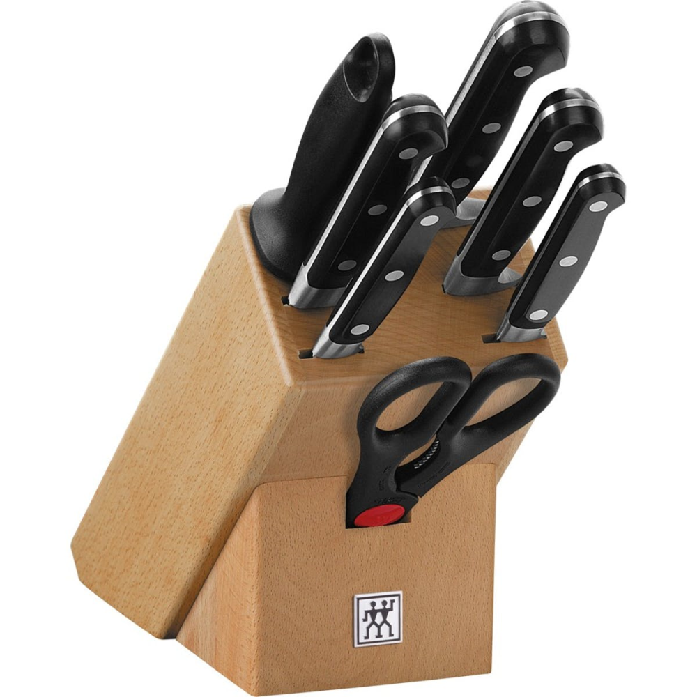 Professional S Knife block set 8 piece, Beech-0