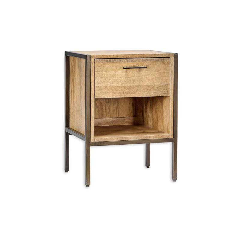 Dasai Bedside Table, H60 x W45 x D40cm, Natural-2