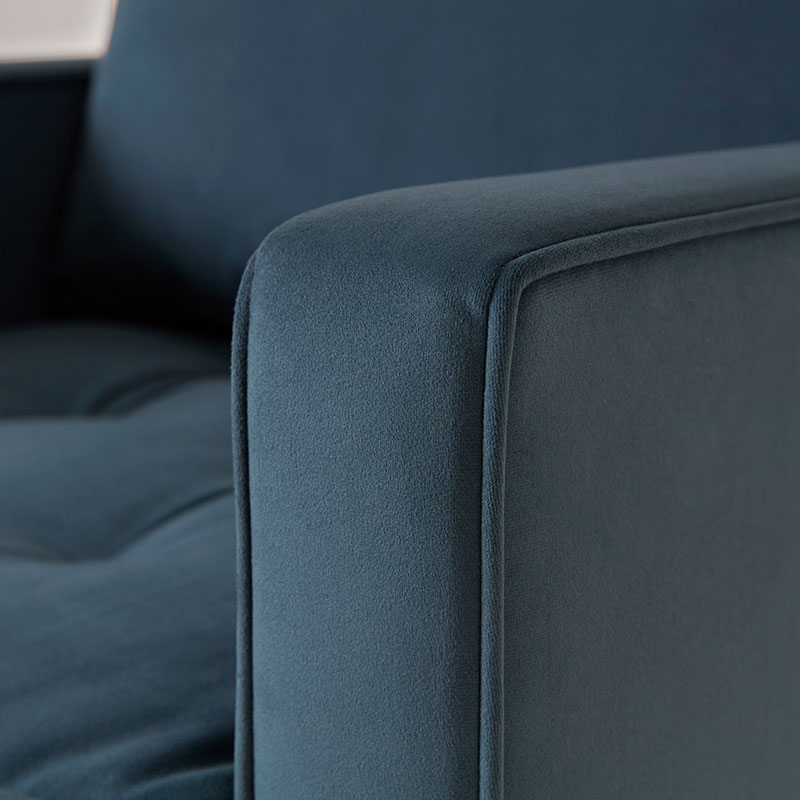 Model 02 Velvet Armchair, Teal-4