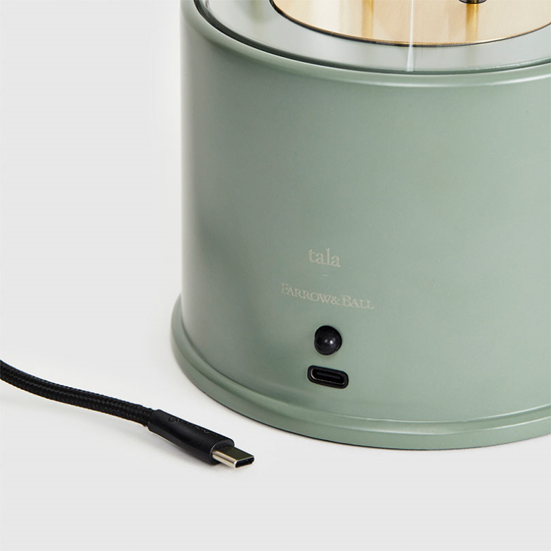 Tala x Farrow & Ball The Muse Portable Lamp, Pleasure Garden Green-4