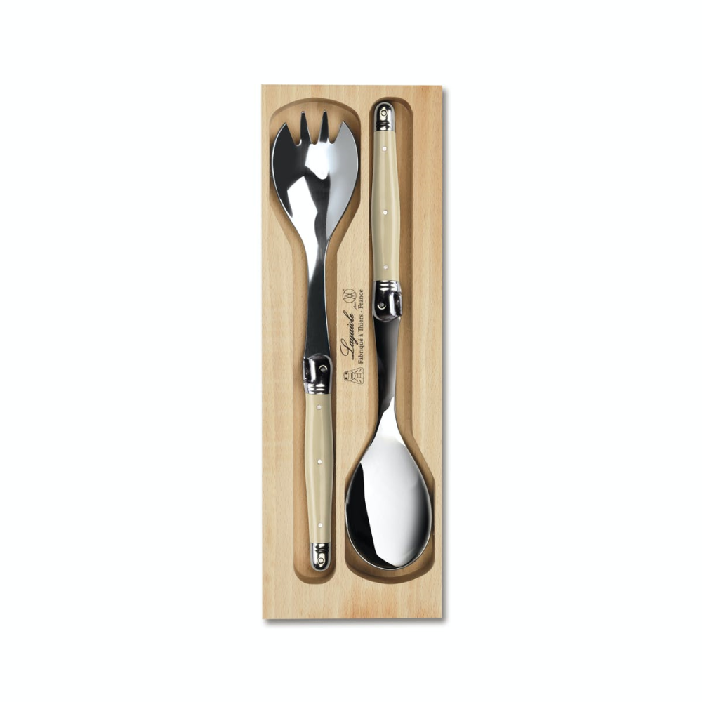 Salad Servers, Ivory Handle, Set of 2-0