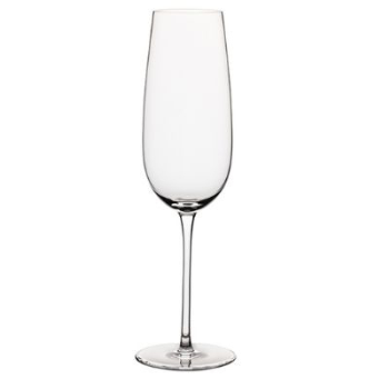 Leila Set of 6 Crystal Champagne Flutes, 220ml, Clear-0