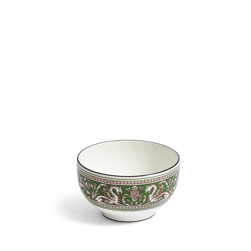 Florentine Rice Bowl, D10.5cm, Verde-1