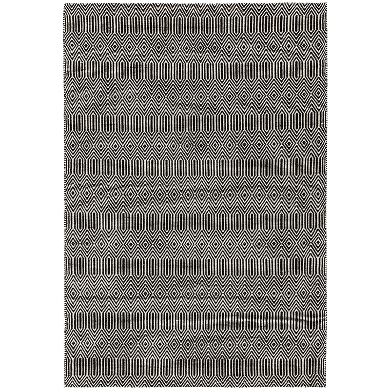 Sloan ethnic flatweave runner, 200 x 300cm, Black-0