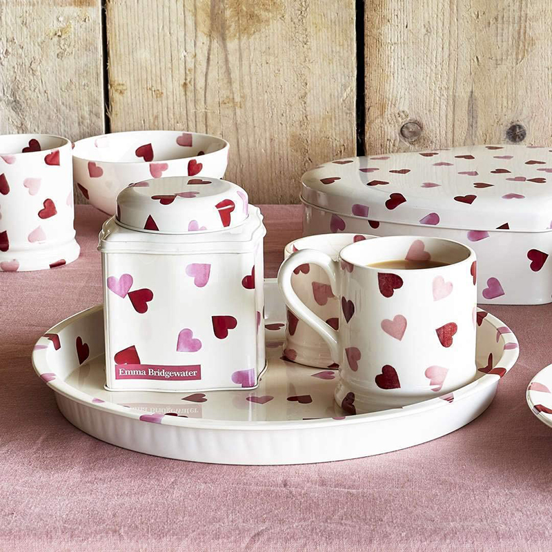 Pink Hearts Deepwell Tray, 30cm-1