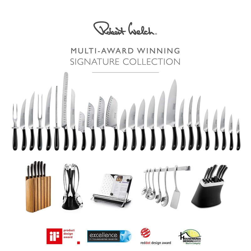 Signature Knife Block Set with 6 Knives & Steel Sharpener, Black-3