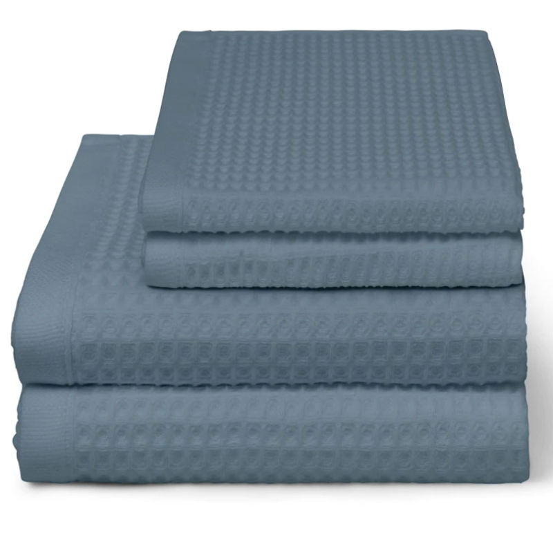 Waffle Bath Towel, H70 x W140cm, Marine-0