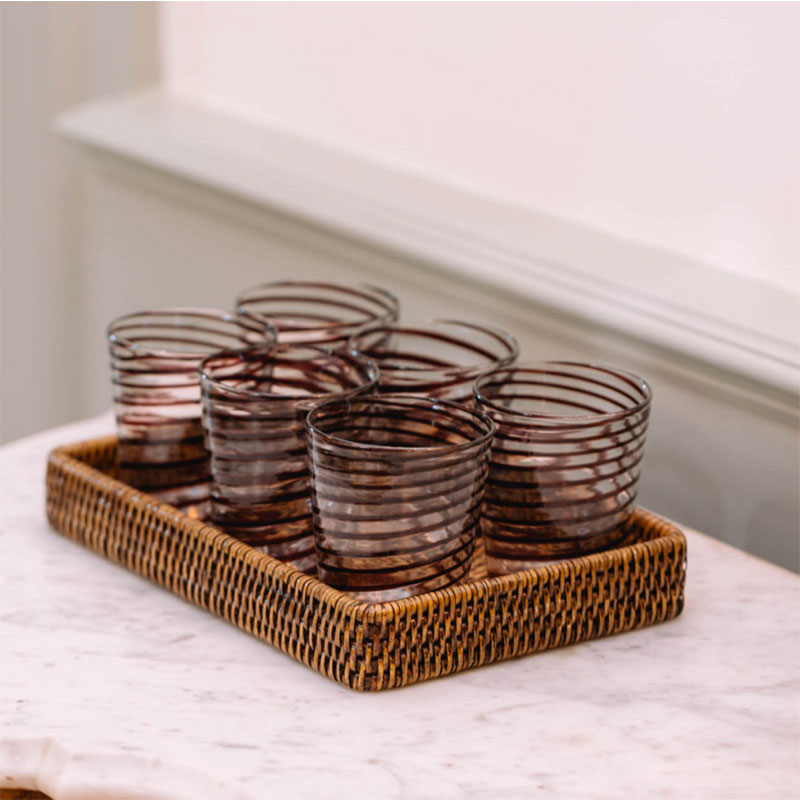 Rattan Tray, 30 x 20cm, Brown-0