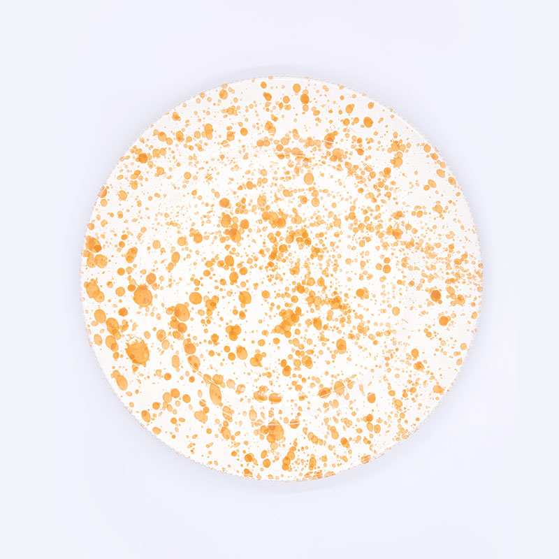 Splatter Side Plate, D21cm, Burnt Orange-3