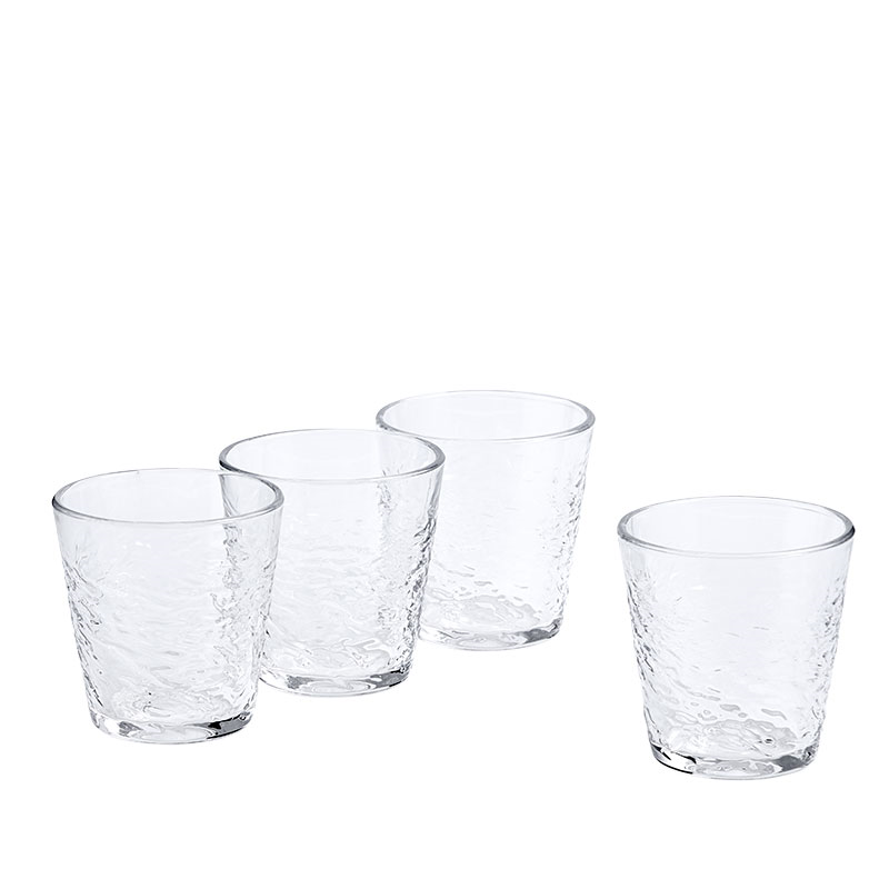 Pacific Set of 4 Tumblers, 350ml, Clear-1