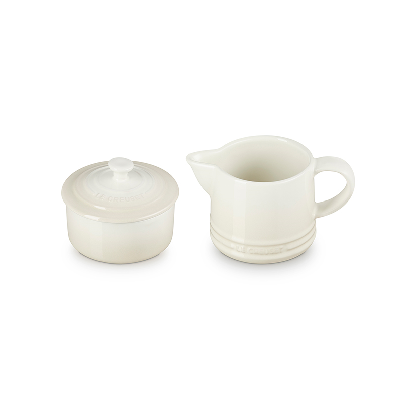 Stoneware Milk & Sugar Set, Meringue-1