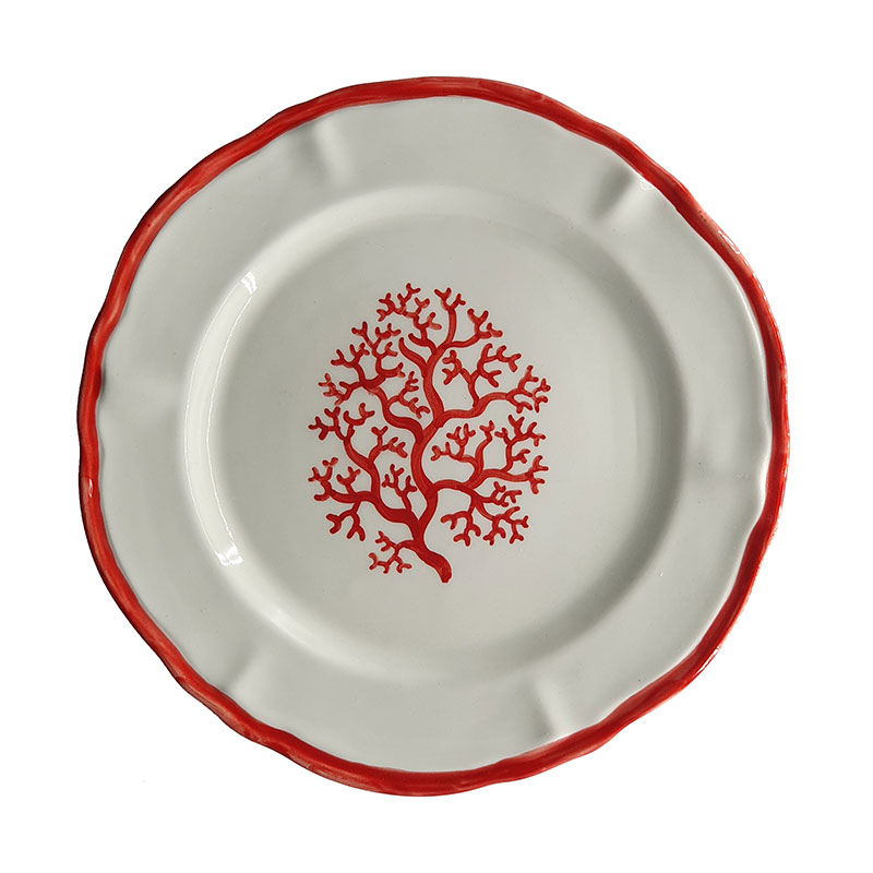 Coral Plate, D21cm, White-0