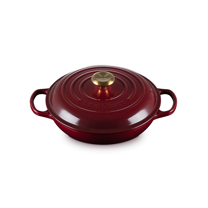 Signature Cast Iron Shallow Casserole, 26cm, Garnet-1