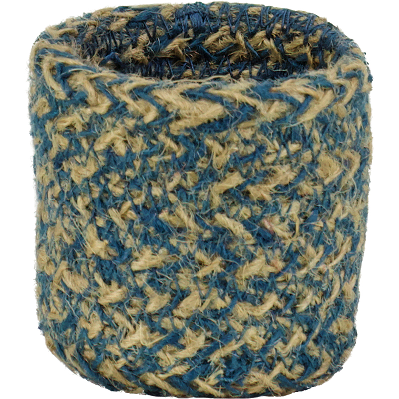 Jute Set of 4 Napkin Rings, H5 x D5cm, Cornflower-1