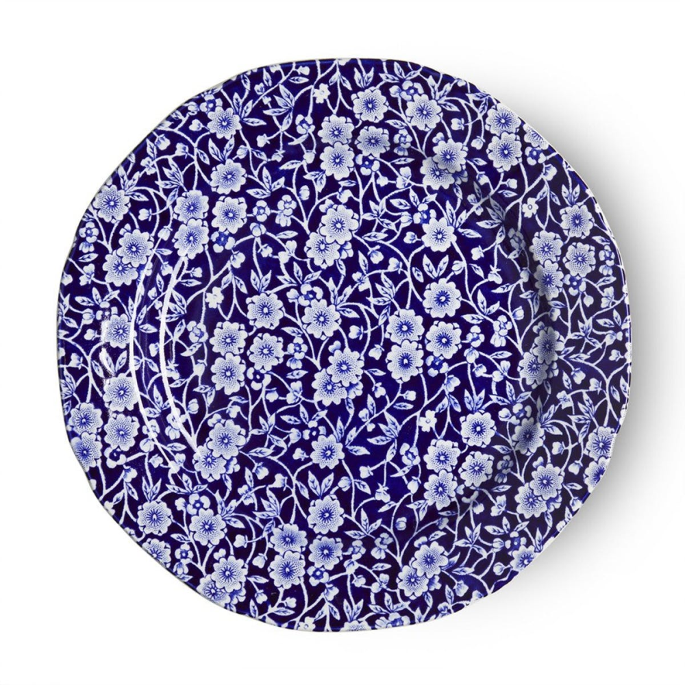 Calico Plate, D21.5cm, Blue-0