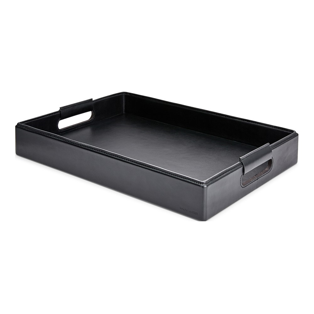 Wyatt Small tray, L20 x W14 x D3.1cm, Black-0