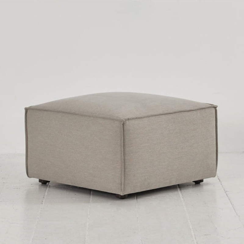 Model 03 Linen Ottoman, Pumice-2