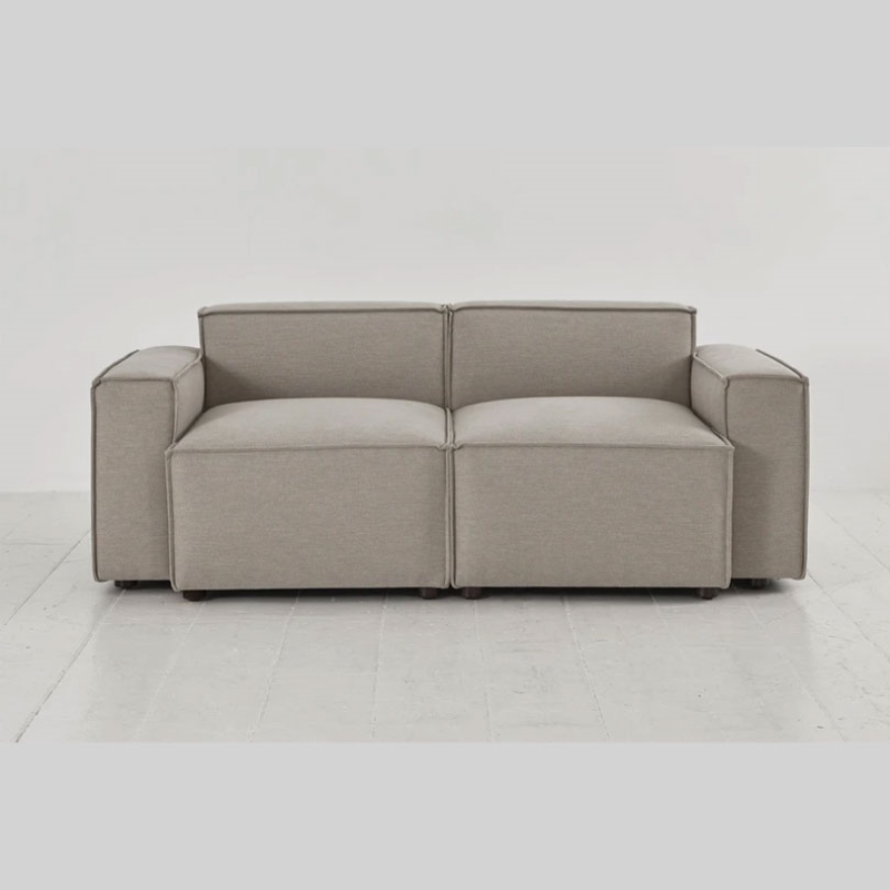 Model 03 2 Seater Linen Sofa, Pumice-1