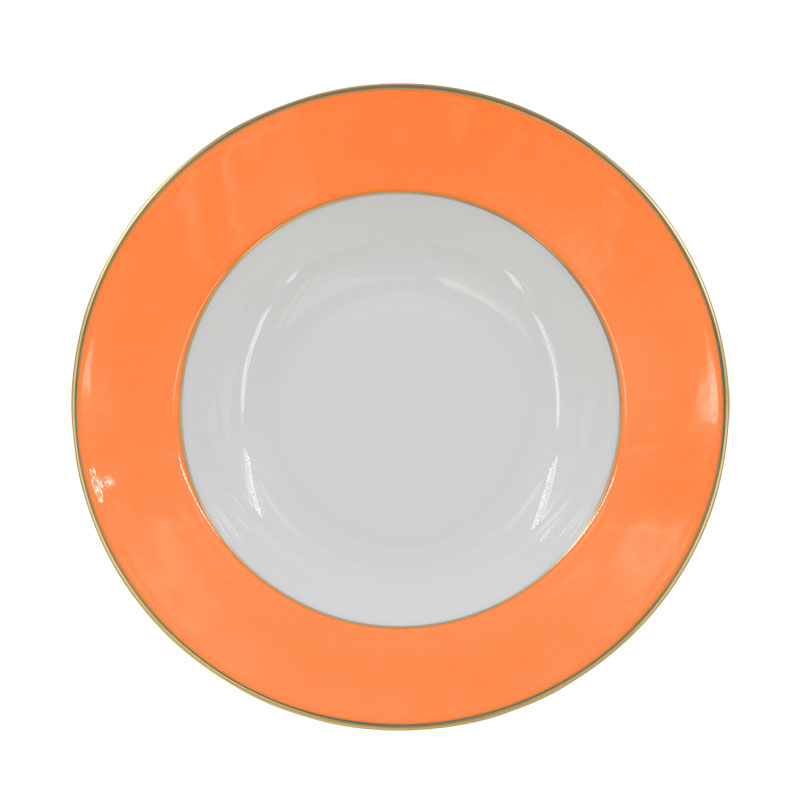 Sous Le Soleil Soup Plate, D22.5cm, Matt Gold Classic Orange-0