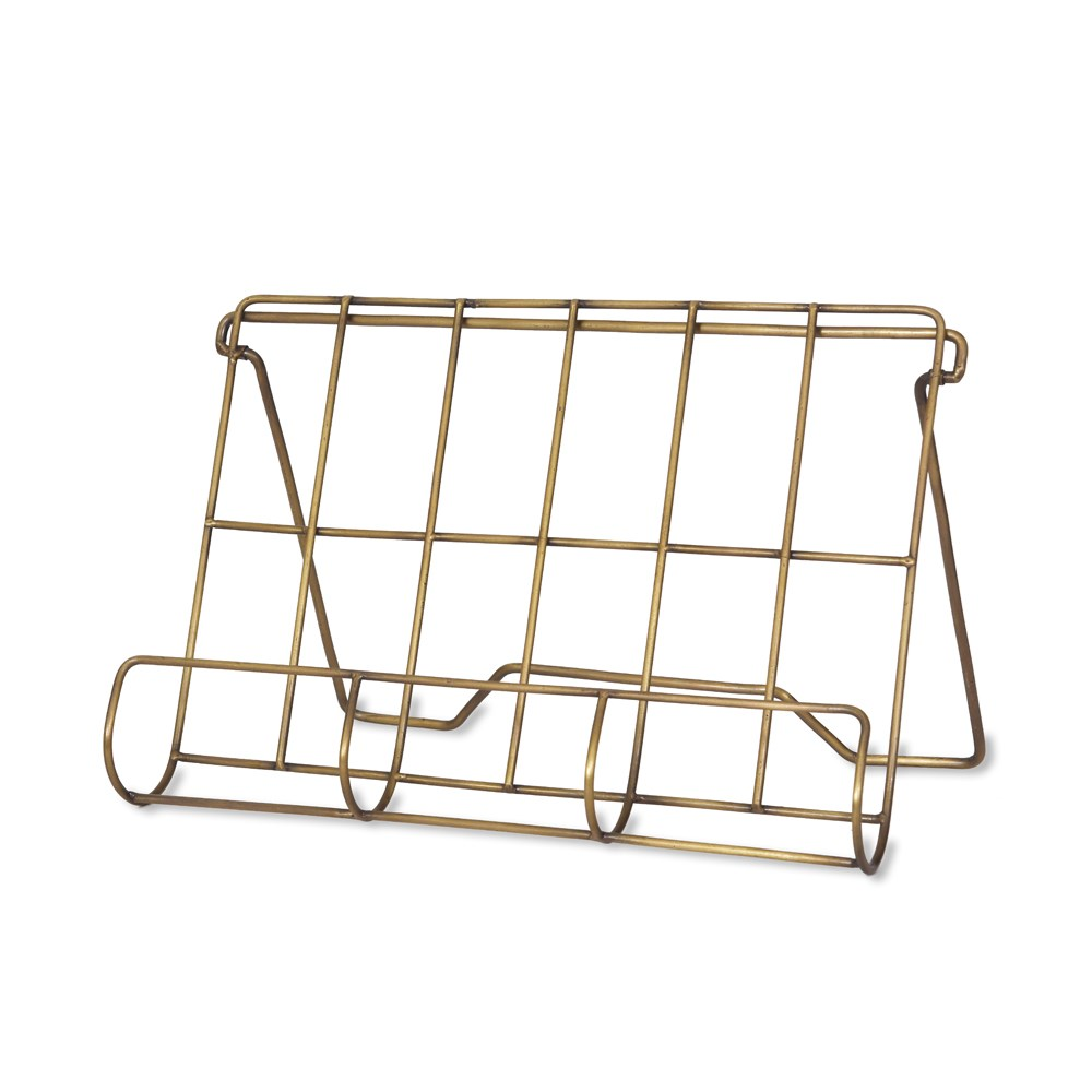 Brompton Cook Book Holder, Antique Brass Finish-1