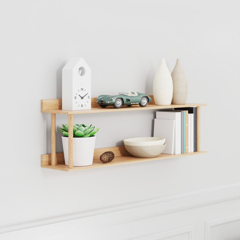 Platform 2 Shelf, H38 x W100cm, Oak-0