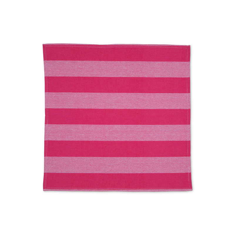 Stripe Set of 6 Napkins, W45 x L45cm, Punch Pink-2