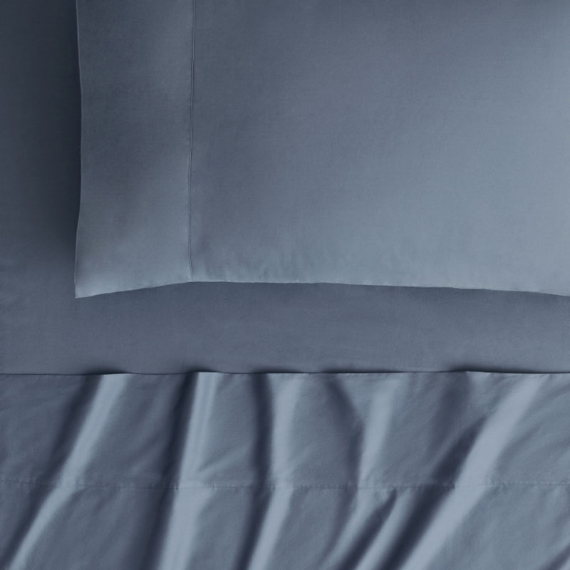 Cotton Sateen 500tc Standard Pair Pillowcases, 50 x 75cm, Atlantic-2