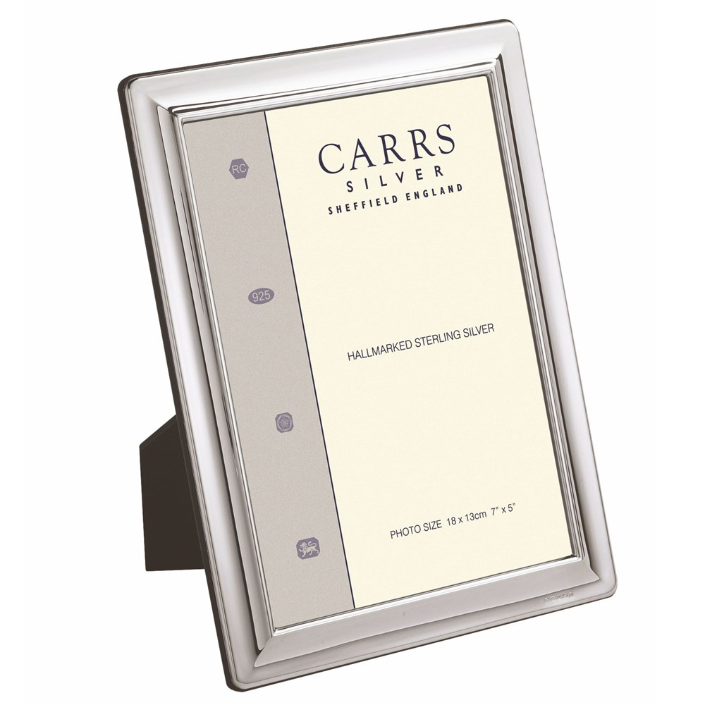 SW Series - Plain Photograph frame, 5 x 3", sterling silver with mahogany finish back-0