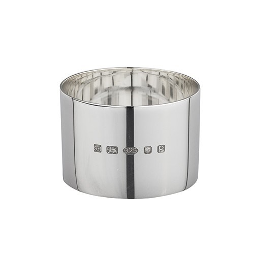 Round napkin ring, sterling silver-0